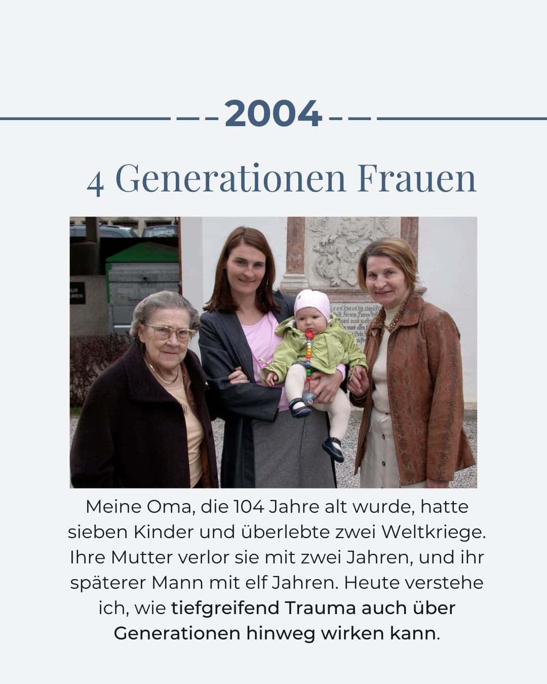 Mein Weg mein Warum Gertrud Angerer 4 Generationen Frauen